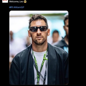 影响力，梅西照片仅用五天成为F1账号历史点赞量最高的一条